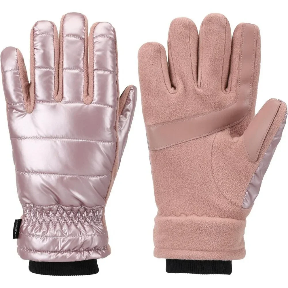Women's New Blush Water Repellent Sleekheat Gloves Touchscreen Iridescent Flip